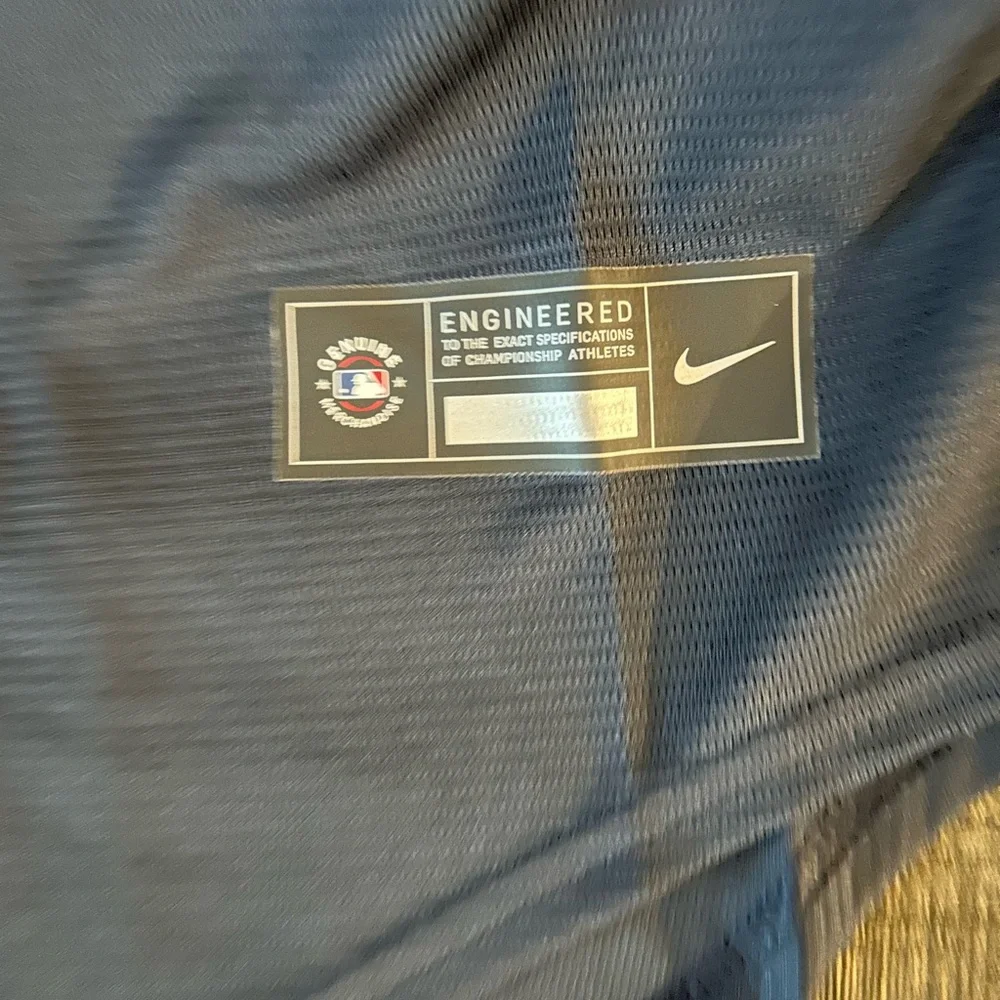 Nike Authentic Cleveland Guardians Baseball Alternate Navy Jersey Men’s Sz: L - Picture 6 of 7